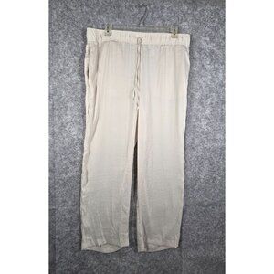 H&M Women's  Pull on elastic wasitband plazzo pant Cream Size XL minimalsit